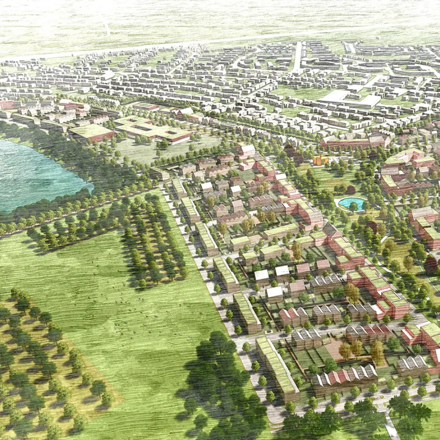 Grafikentwurf für das neue Quertier Rondorf Nord-West