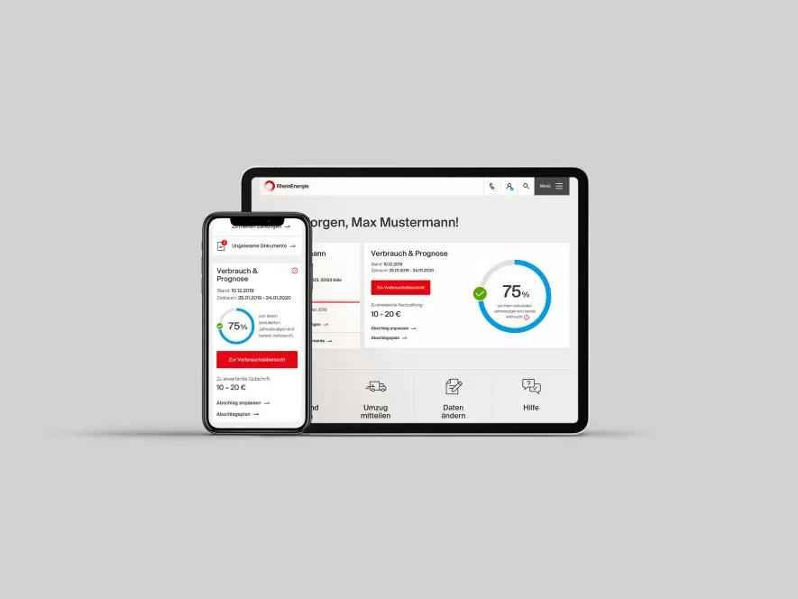 OnlineService auf dem Handy und Tablet