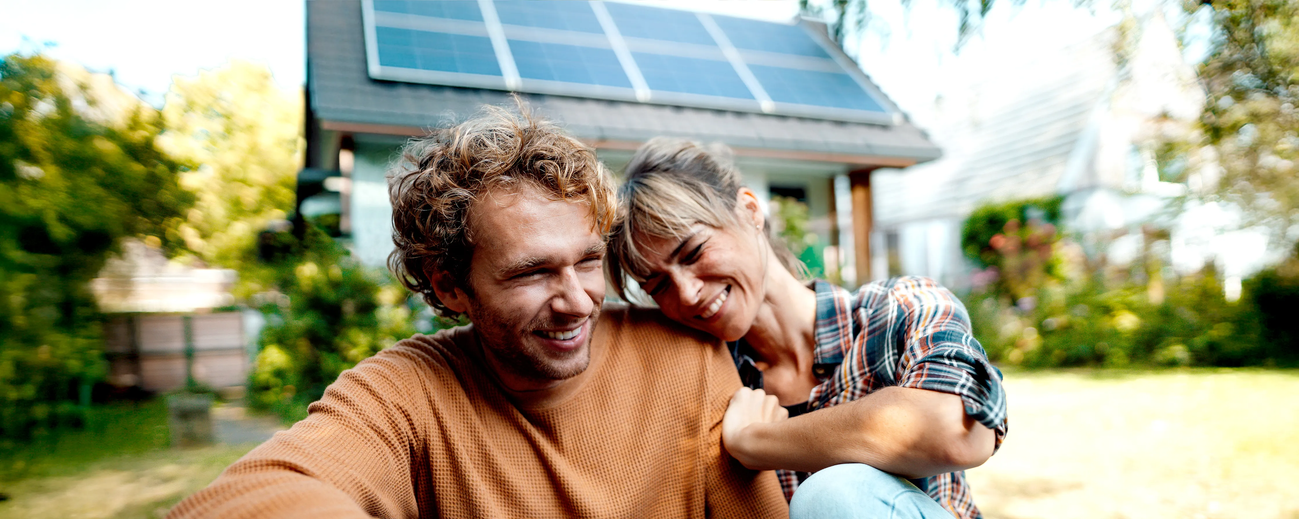 Solaranlage auf dem Dach.