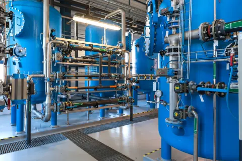 Produktion in einer Brauerei.