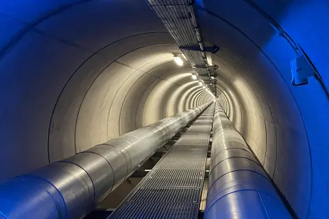 Fernwärmetunnel der RheinEnergie unter dem Rhein