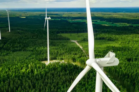 Windenergie für die klimaneutrale Stromerzeugung.