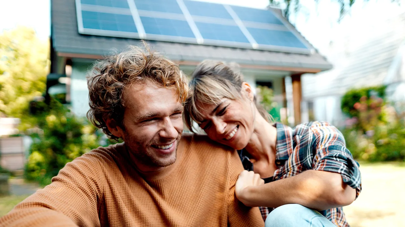 Solaranlage auf dem Dach.