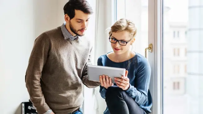 Abschlag Paar Tablet