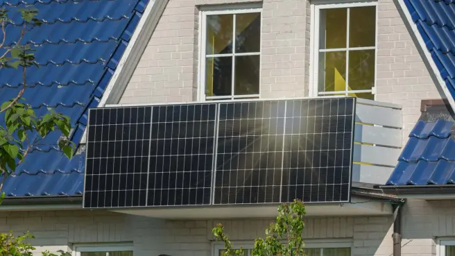 Ein Einfamilienhaus mit Balkonkraftwerk