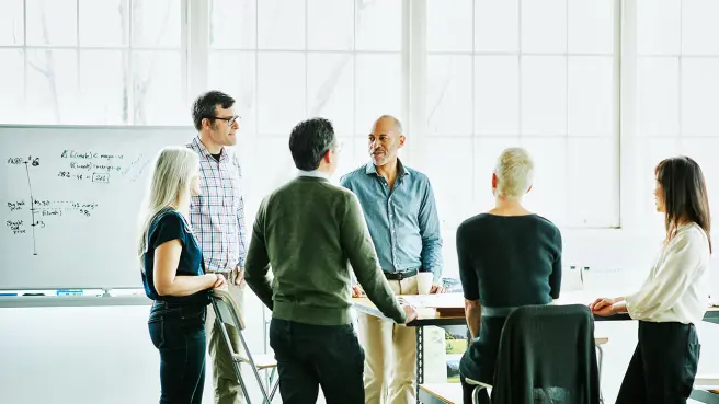 Team in einer Besprechung.