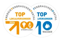 Logo Auszeichnung als Top Lokalversorger