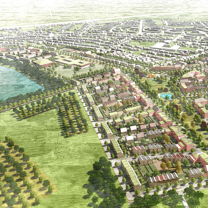 Grafikentwurf für das neue Quertier Rondorf Nord-West