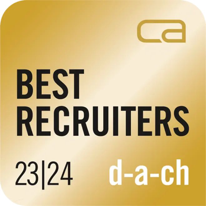 Siegel: Auszeichnung Best Recruiters 23 / 24 d-a-ch