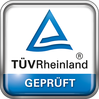 Auszeichnung TÜV Rheinland Geprüft