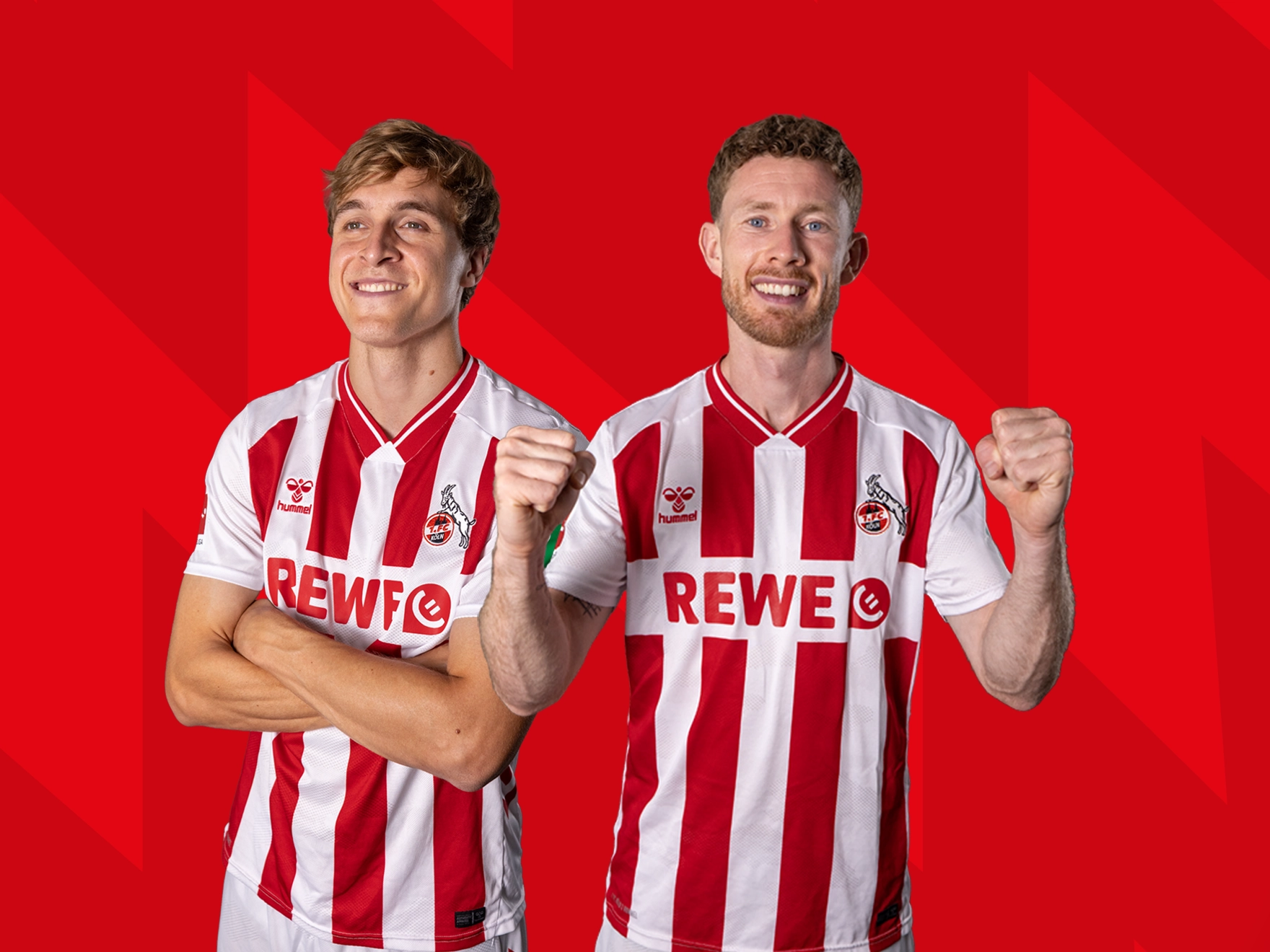 Fußballer vom 1. FC Köln jubelt