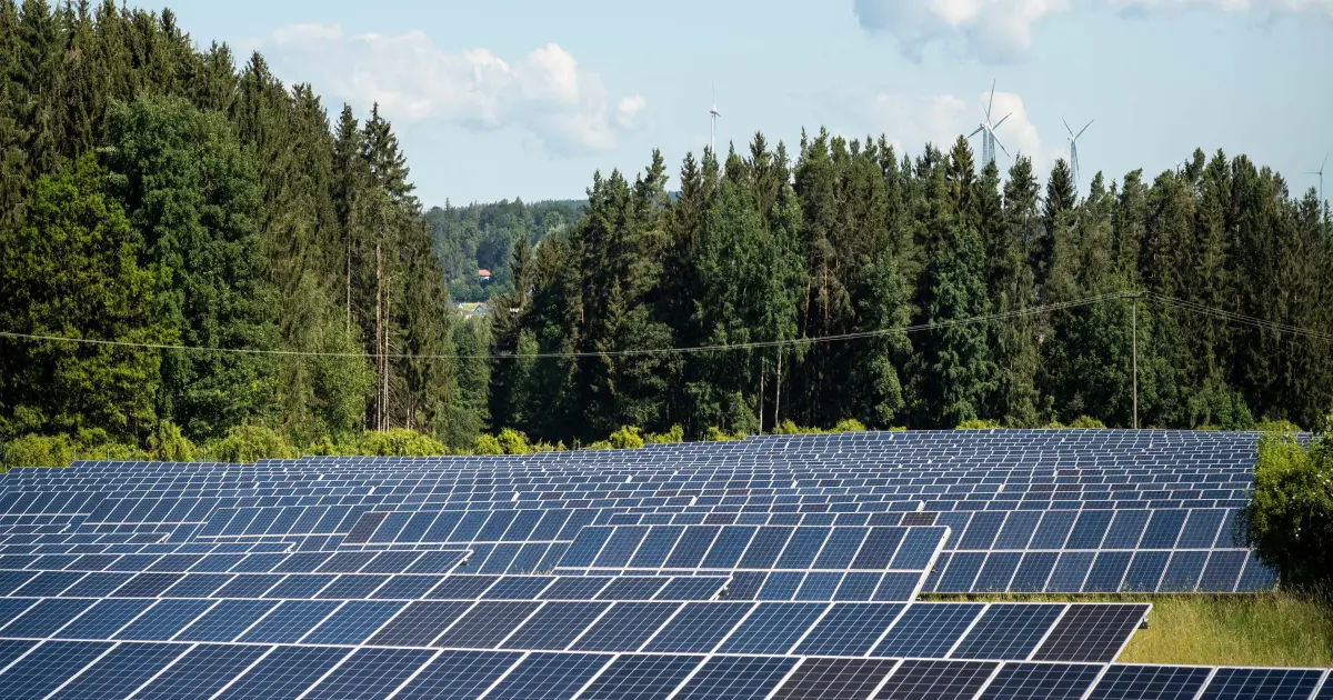 Solar-Freiflächenanlage auf einer gepachteten Fläche.