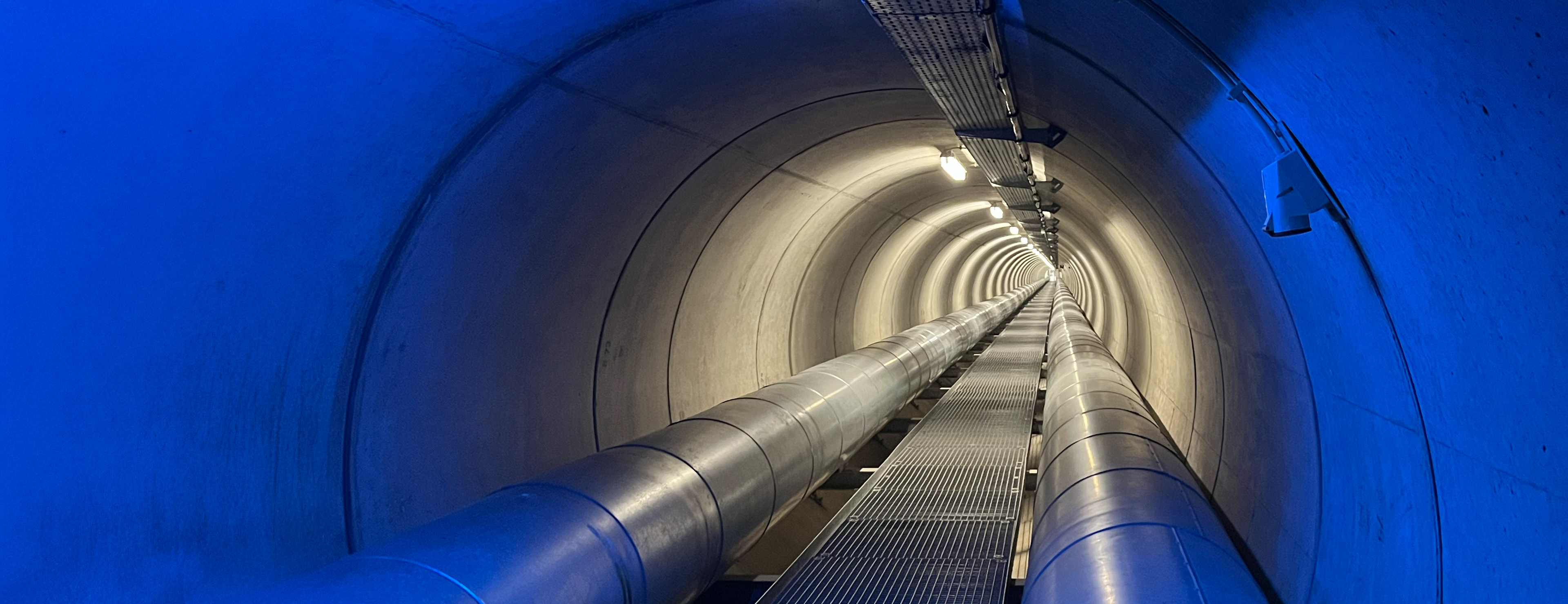 Fernwärmetunnel der RheinEnergie unter dem Rhein